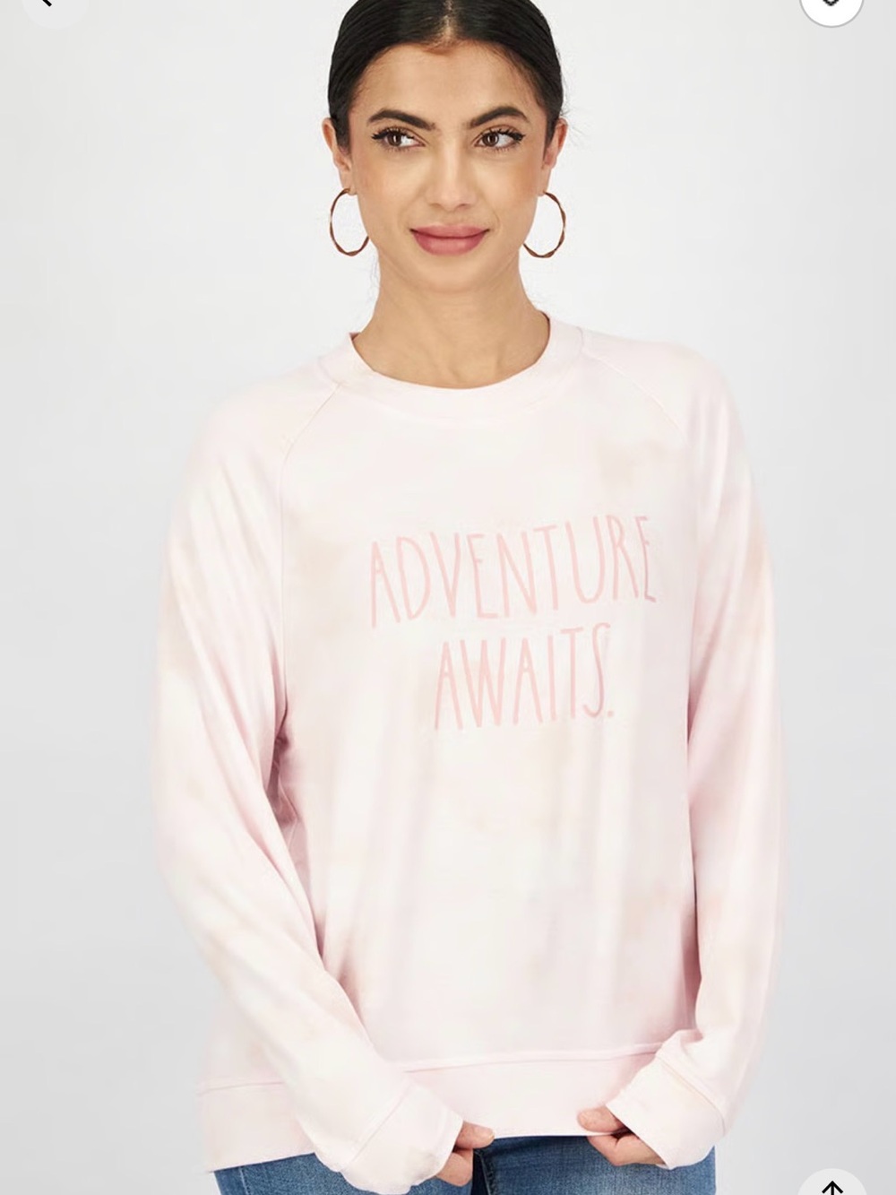 Rae Dunn Light Pink 'Adventure Awaits' Crewneck Sweatshirt
